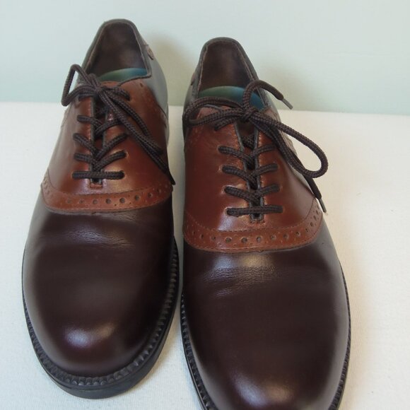 NUNN BUSH Size 10 M Monroe Saddle Two Toned Oxford MCM MobBoss MadMen Suits Hip - Picture 1 of 8